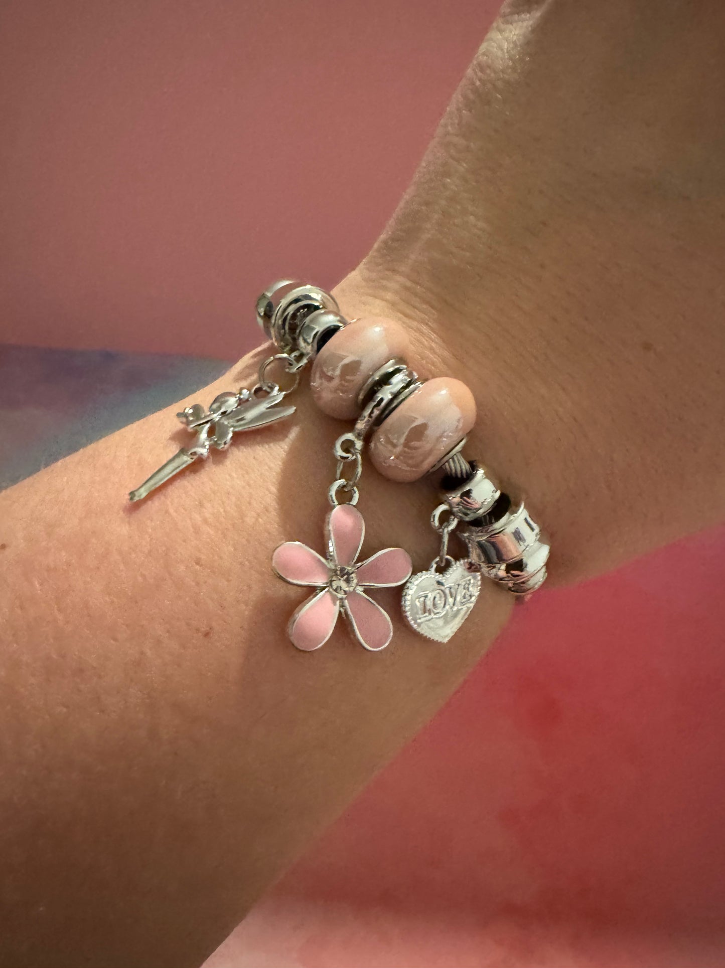 Eleganter Herzform Schmetterling Edelstahl Asymmetrischer Plattierungsarmreif